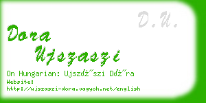 dora ujszaszi business card